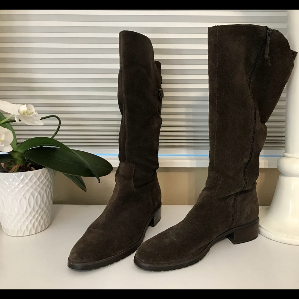 Franco Sarto Dark brown suede riding boots size 9